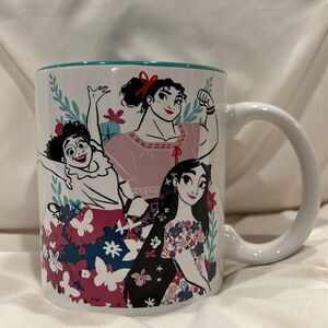 Disney Encanto Sisters Mirabel Luisa Isabela Silver Buffalo Floral Mug NWT